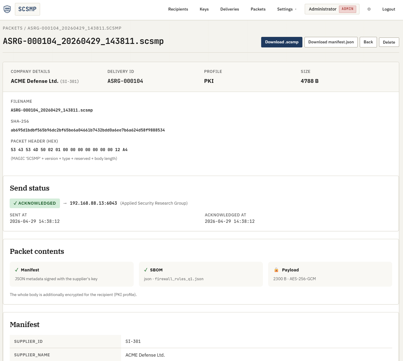 SCSMP Interface 08