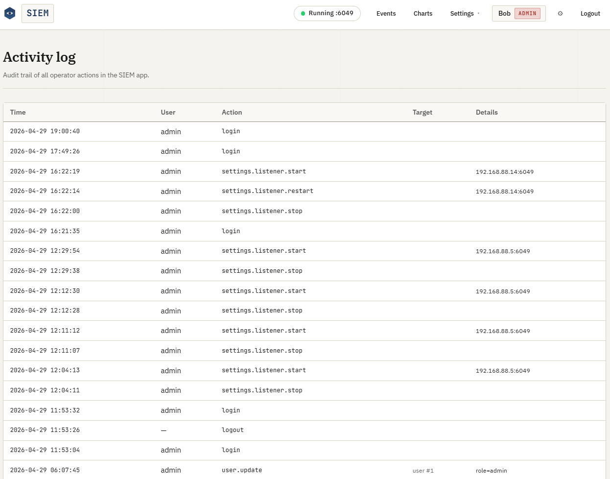 SIEM Interface 05
